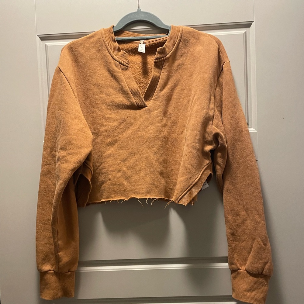 Orange / beige Altered state cropped sweater size S